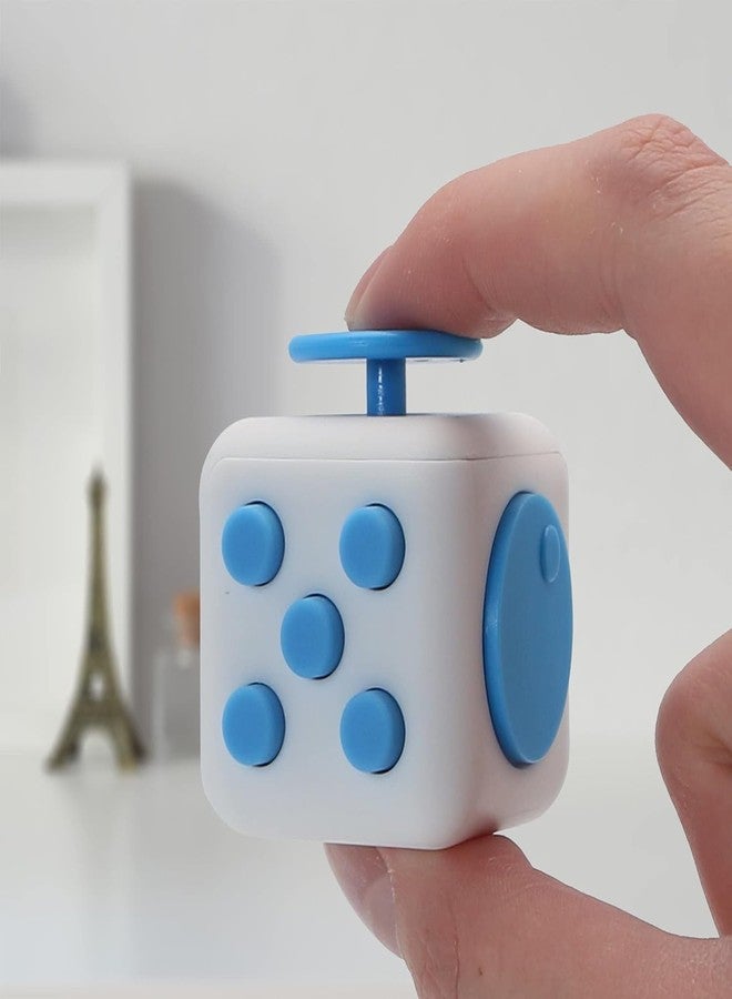 ANAB GI Fidget Cube,Fidget Toy Cube,Magic Cube Stress and Anxiety Relief Toys, Fidgets Toy Cube Relaxing Hand-Held for Adults, Killing Time Cool Fidget Block (White & Black) (White Green) - Image 4